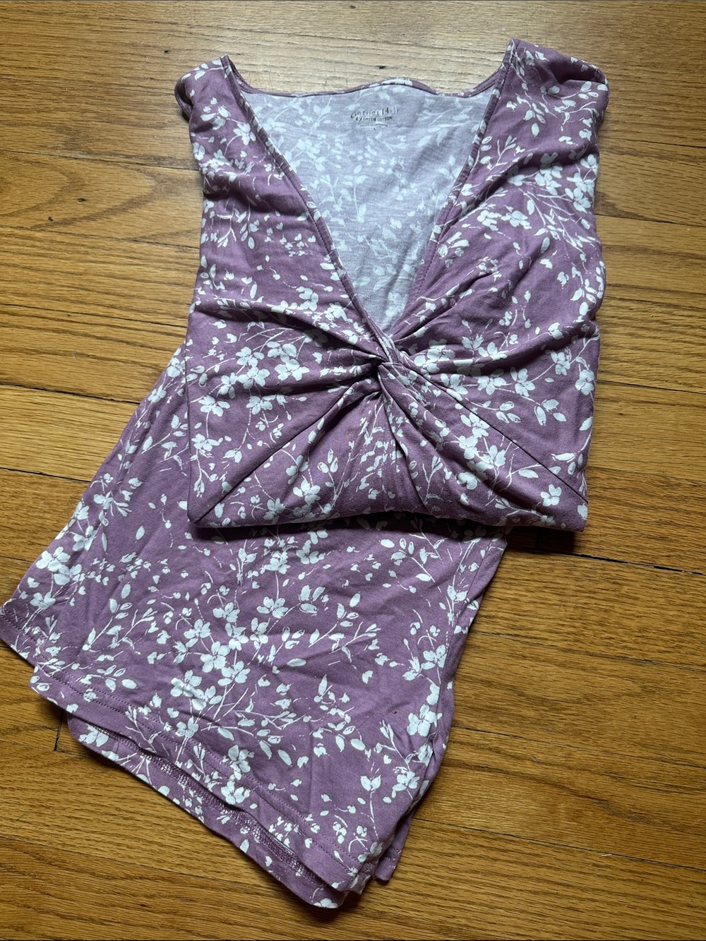 Garnet Hill PJ Set.  💯 Green Cotton.  Large